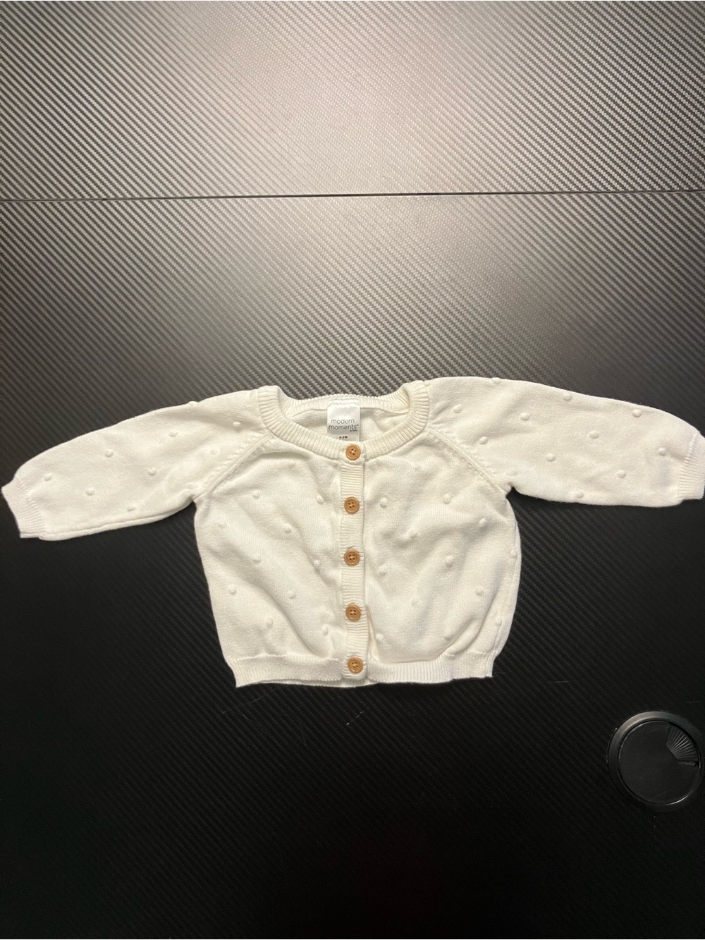 Baby Knit Button-Front Cardigan - White